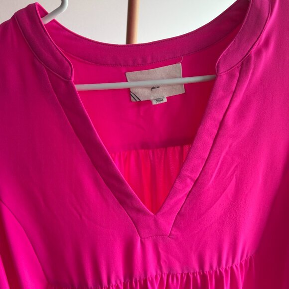 Pomander Place  Electric Pink Crepe Kenzo Dress (size small) - Picture 12 of 14